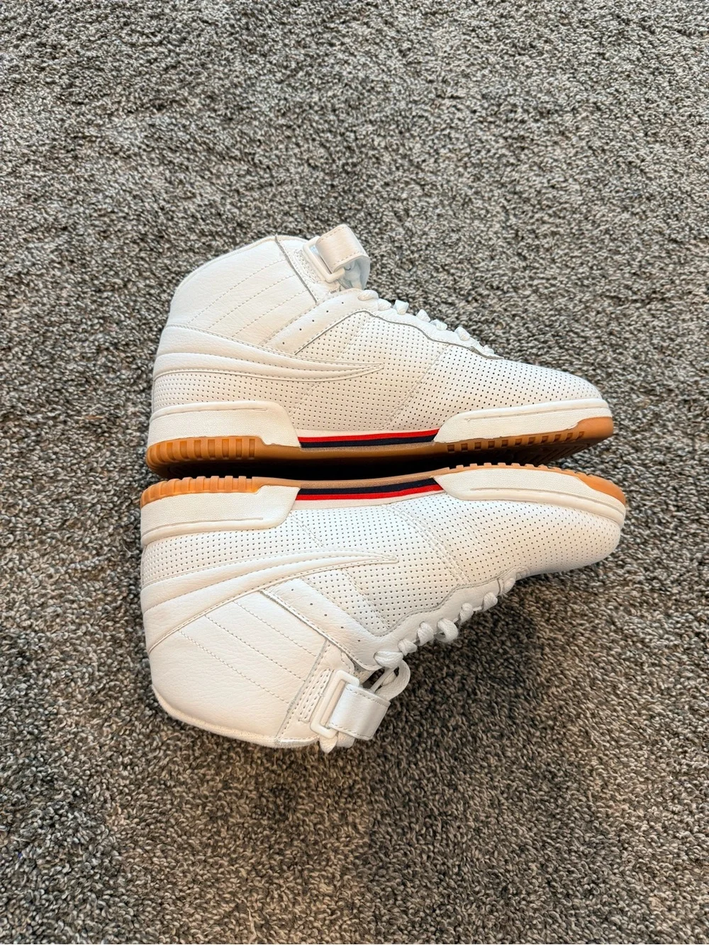 Size 8.5M/10W - Fila F-13 Perf White High-Top Classic Sneakers - IVF80148-150